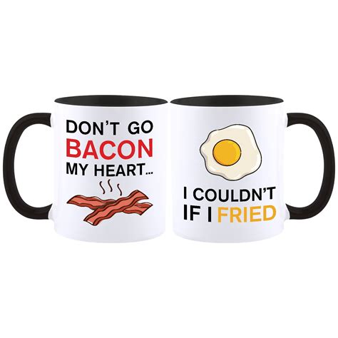 HiiKaa Funny Matching Coffee Mugs for Bridal Pair Gift,Gift Set for ...