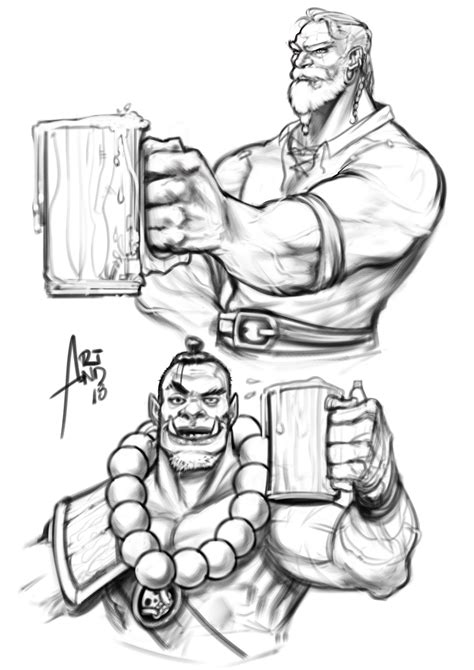 ArtStation - D&D characters sketches