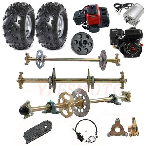 Buy Go Kart Rear Axle Kit 47cc 49cc Engine Motor Tire Brake ATV Quad ...