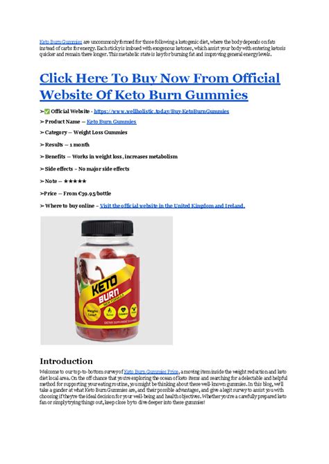 Keto Burn Gummies Does It Work Or Not - Keto Burn Gummies are ...