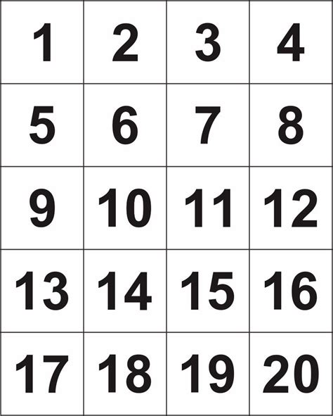 Image result for Numbers Print