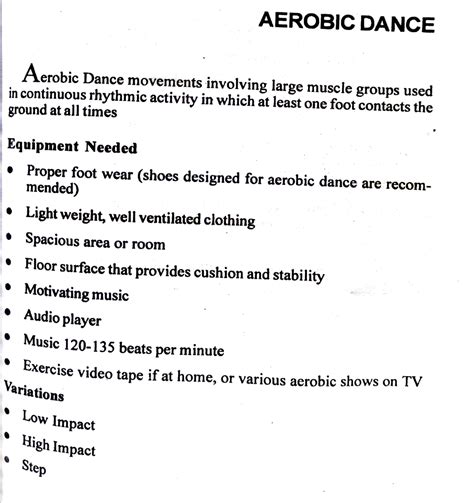 3. Aerobic dance - Its lecture note - AEROBIC DANCE Aerobic Dance ...