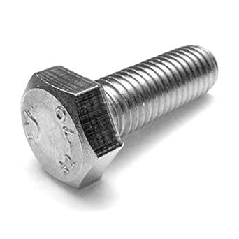 Newport Fasteners M20-2.50 x 50MM Hex Head Cap Screws, Stainless Steel ...
