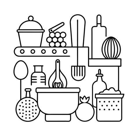 Cooking Coloring Pages 的图像结果