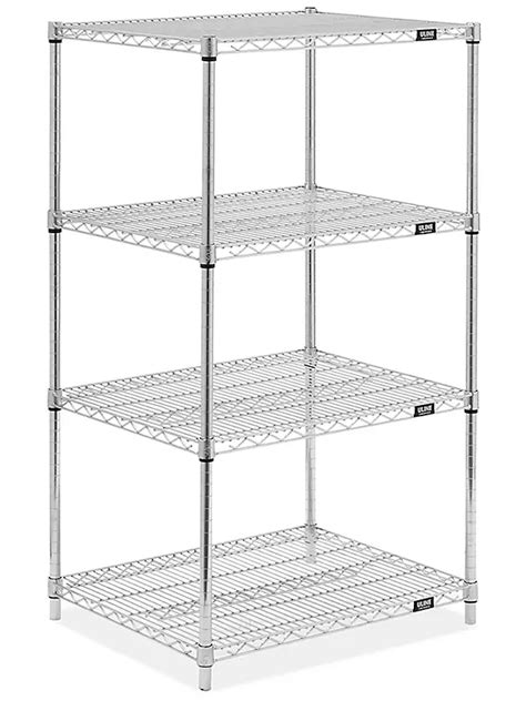 Chrome Wire Shelving Unit - 30 x 24 x 54" H-8025-54 - ULINE
