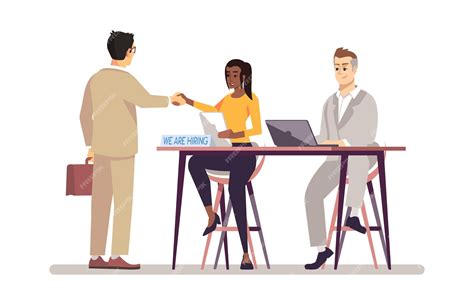 Gestionnaire des ressources humaines interviewant l'illustration ...