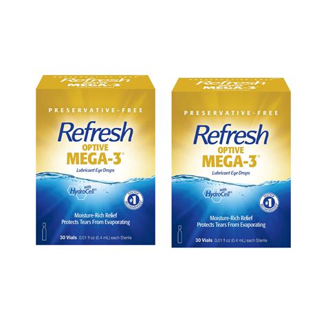 Refresh Optive Lubricant Eye Drops, Mega-3 - 60ct Twin Pack – Vision Rescue