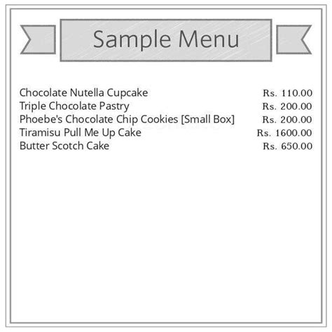 Menu at Cake Dior, Pune