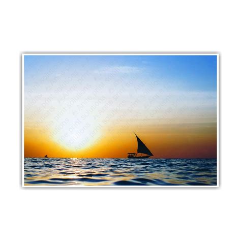 Anne Print Solutions® Awesome View of Sunset Sun in Beach Poster ...