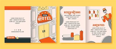 Conception de modèle de brochure d'hôtel | Vecteur Gratuite