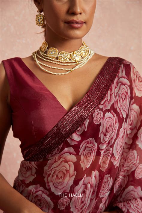 Sophie Maroon Uppada Silk Blouse – The Haelli
