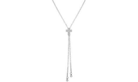 Crystal Cross Lariat Necklace | Groupon Goods
