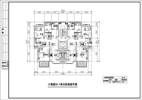 【上海市】某小高层住宅楼100平米左右户型图9张_住宅小区_土木在线