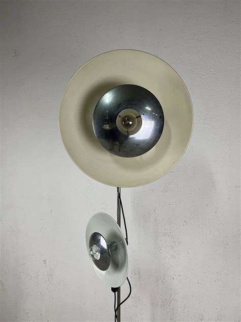 Metal two-light floor lamp by Enrico Tronconi, 1970s | intOndo