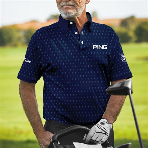 Ping 2024 PGA Championship Golf Polo Shirt Dark Blue Gradient Pattern ...