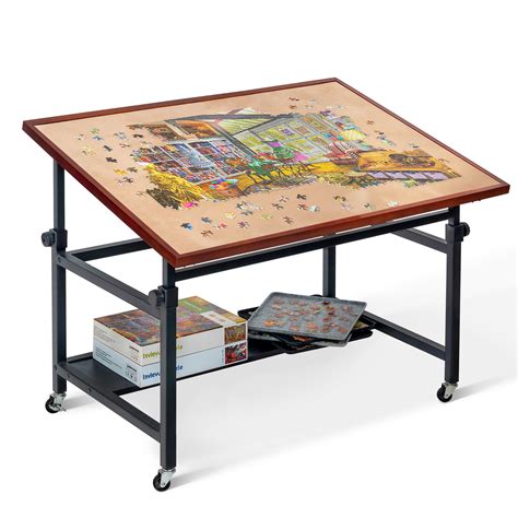 Lavievert Jigsaw Puzzle Table, Angle & Height Adjustable Puzzle Board ...