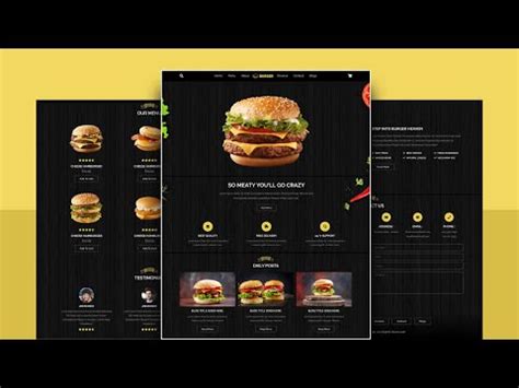 HTML CSS JavaScript Project Burger 的图像结果