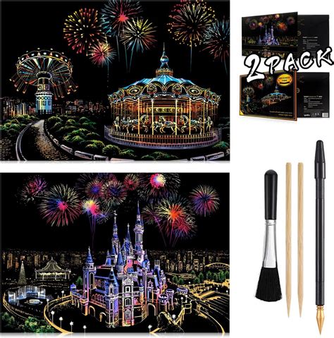 Scratch Painting Kits for Adults Rainbow Painting Art Paper, World ...