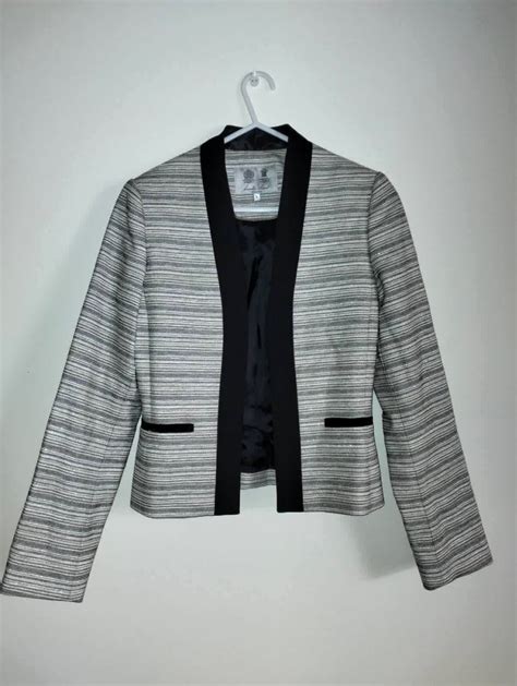Austin Reed - womens Black and White tailored blazer - size 6 - Suits ...