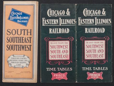 #11539: CHICAGO & EASTERN ILLINOIS RR TIMETABLE FOR JAN 1901