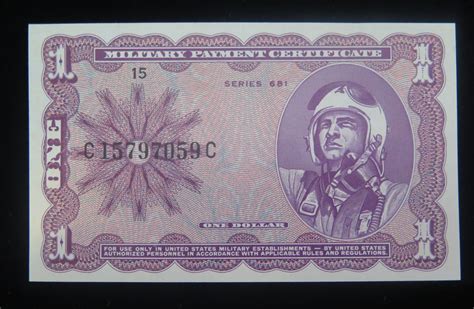 Series 681 Military Payment Certificate One Dollar - Oahu Auctions