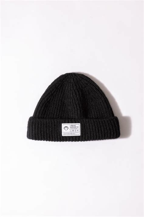 Buy Fisherman Beanie // Black Headwear Online – Urban Monkey®