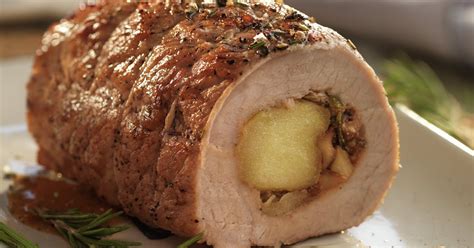 Redondo de cerdo relleno de manzana y nueces