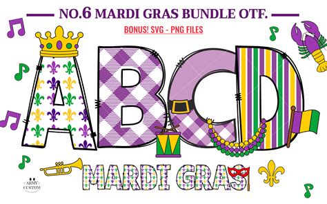 Mardi Gras Font by Army Custom · Creative Fabrica
