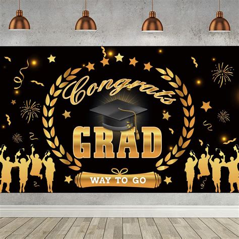 Buy Graduation Backdrop Banner for Graduation Decorations Party ...
