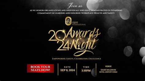 QHSE International Awards Night 2024, Millennium Airport Hotel Dubai ...