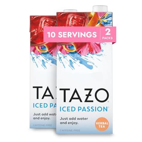 Tazo Iced Passion Fruit Tea Concentrate, Herbal Concentrate That Is ...