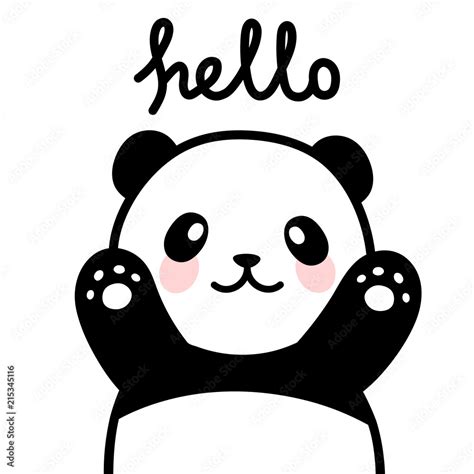 Image result for Cartoon Panda Hello