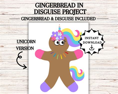 Disguise a Gingerbread Man, Gingerbread in Disguise Printable ...