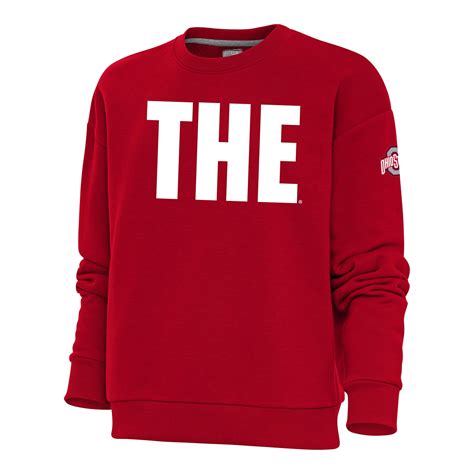 Women's Antigua Scarlet Ohio State Buckeyes Victory THE Crewneck ...
