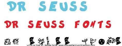 Free Dr. Seuss Fonts (links) | Dr seuss font, Seuss, Dr seuss