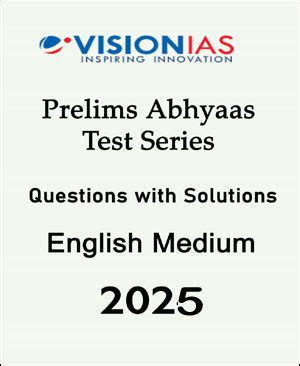 Vision IAS Prelims Test Series Abhyaas English Medium 2025