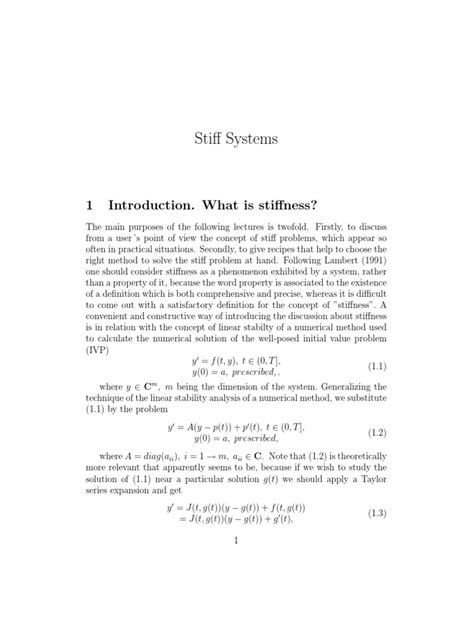 Image result for Examples of Stiff Math Problem