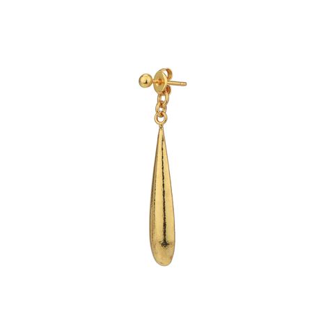 Buy Carlton London 18Kt Gold Plated Teardrop Dangling Earring Online