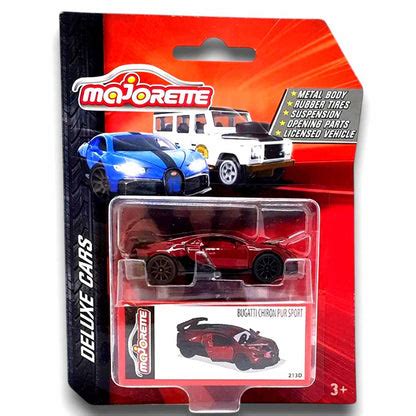 Majorette 1:64 Bugatti Chiron Pur Sport Red – Deluxe Cars Die-Cast Col ...