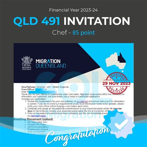 [Financial Year 2023/2024] QLD 491 - SOL Migration - migration queensland invitation round