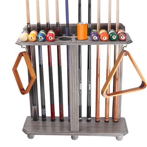 GSE Games & Sports Expert 10 Billiard Pool Cue Stick Floor Stand Rack ...