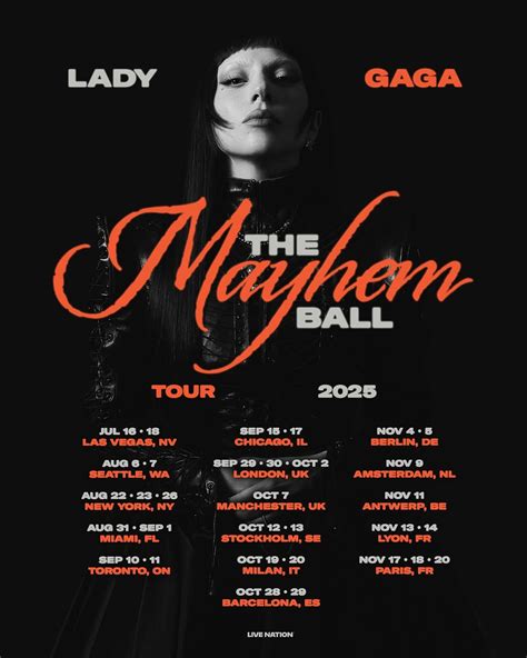 Lady Gaga announces 2025 arena tour (4 MSG shows included)