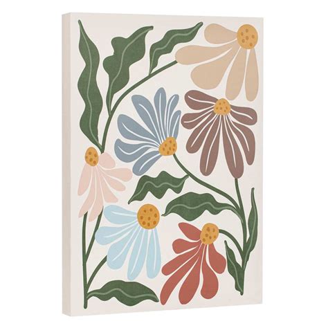 Boho Floral Canvas Wall Art 12x16 | At Home
