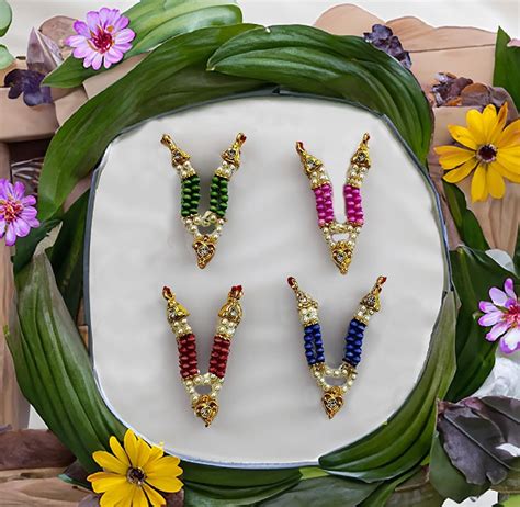 BITONA® 4 Piece Artificial Beads and jarkan Mala Set for 0 no Bhagwan ...