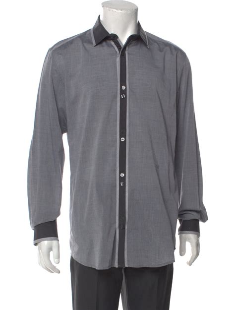 D&G Long Sleeve Dress Shirt - Grey Dress Shirts, Clothing - DAG440502 ...