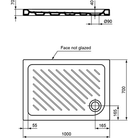 BIM objects - Free download! GEMMA 2 SHOWER TRAY 100X70 RECT. WHITE ...