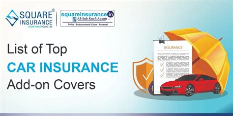 List of Top Car Insurance Add-on Covers