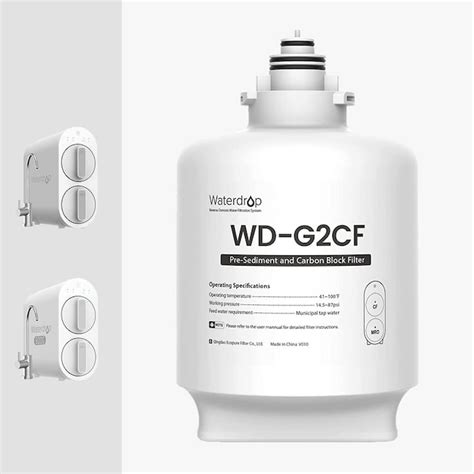Waterdrop WD-G2CF Filter Carbon Block Under Sink Replacement Filter BL ...