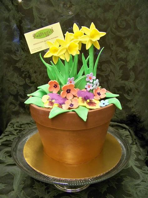 flower pot cake jardin
