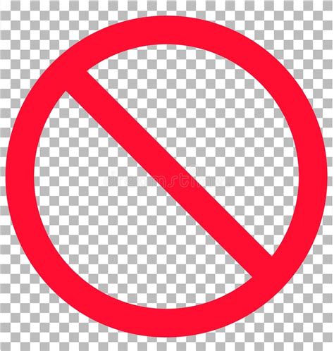 Forbidden Sign - Transparent Background Stock Vector - Illustration of ...